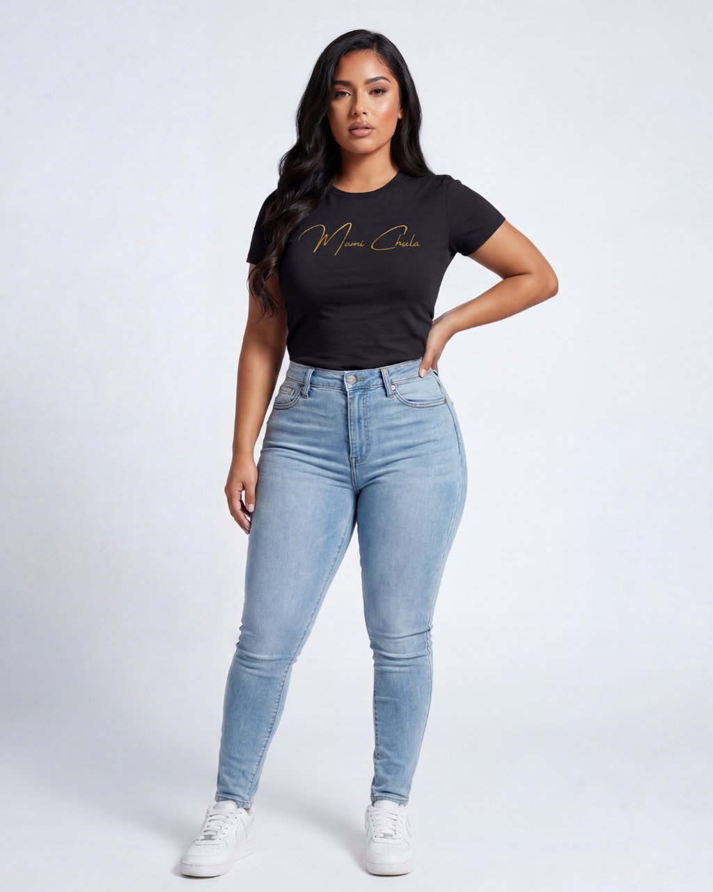 Fitted Short-Sleeve Tee - Gold