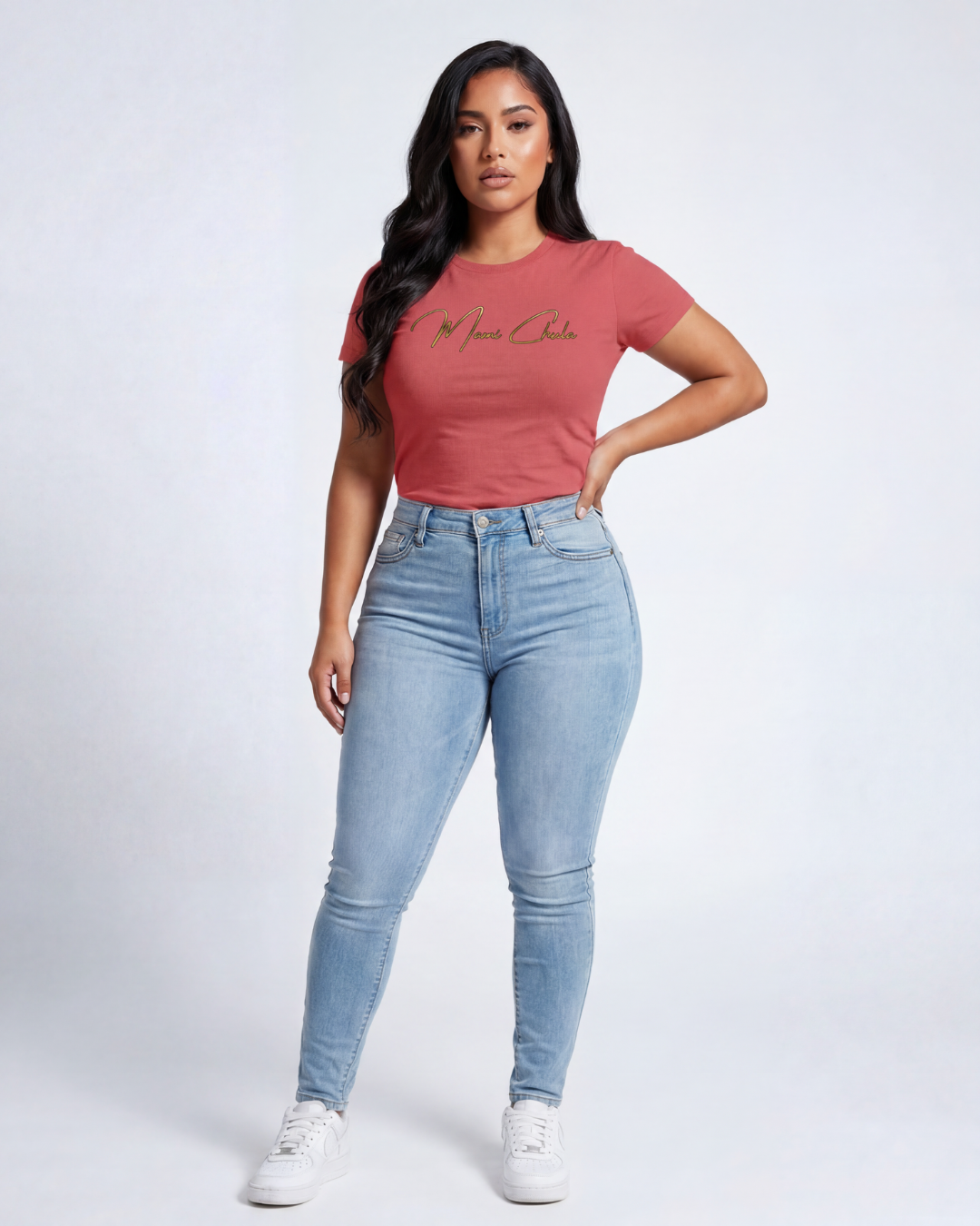Fitted Short-Sleeve Tee - Gold