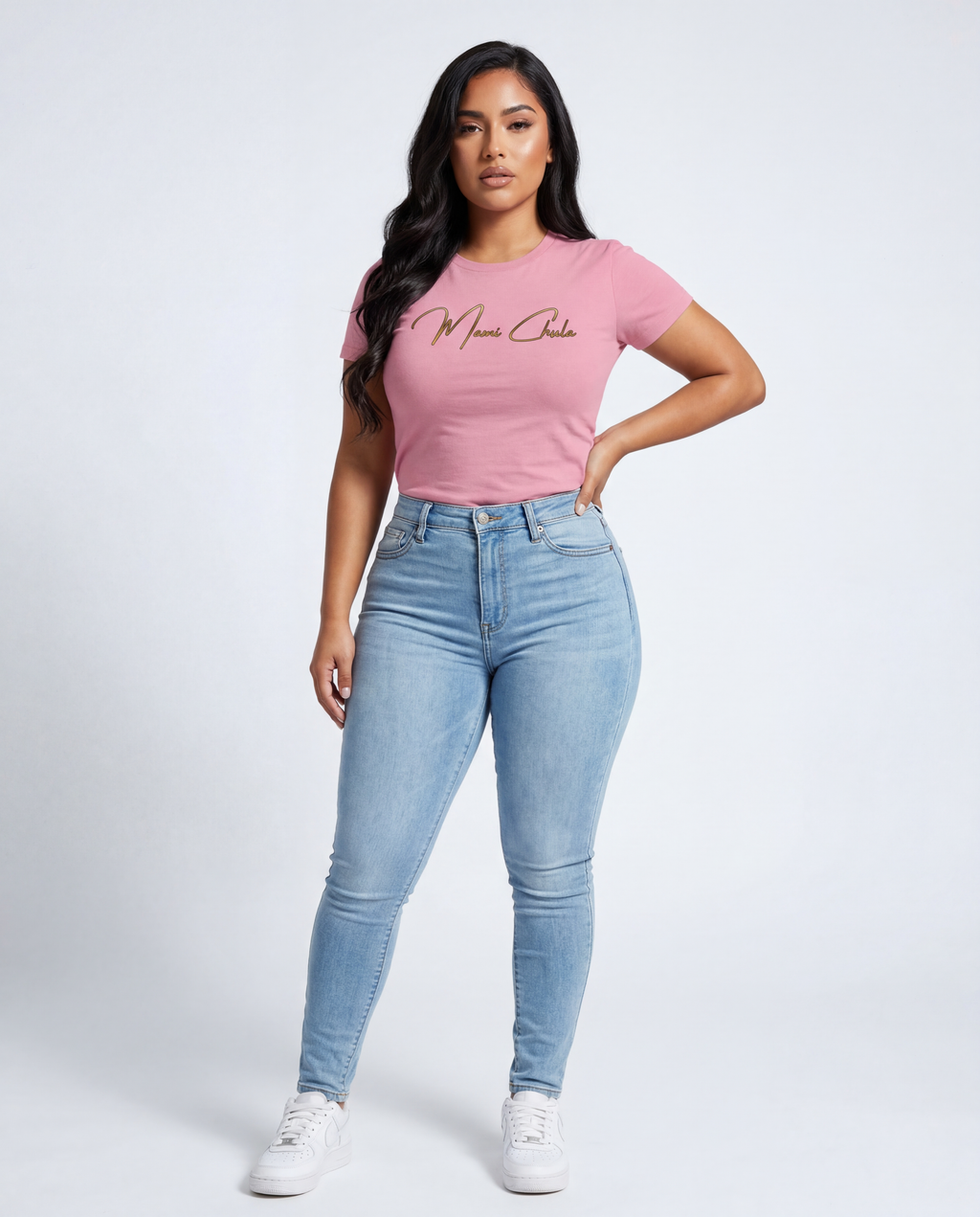 Fitted Short-Sleeve Tee - Gold